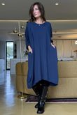 Donegal Cotton Jersey Sac Dress Navy /11 =